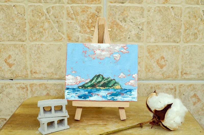 Sea Island │ Pocket Oil Painting │ Limited │ Seasonal Clearance │ Display - โปสเตอร์ - สี 
