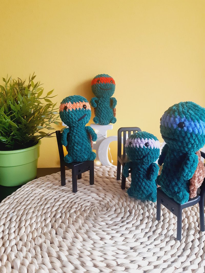 Crochet Pattern ninja turtles, Retro Cartoon, Leonardo, Michelangelo, Donatello - 編織/刺繡/羊毛氈/縫紉 - 其他材質 綠色
