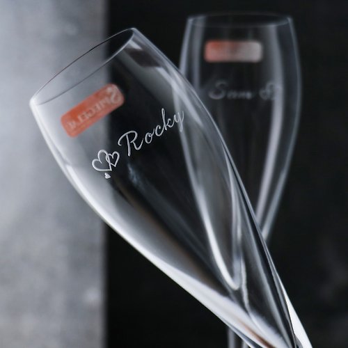 MSA玻璃雕刻 (一對價)160cc【Spiegelau婚禮香檳組】德國白金香檳對杯