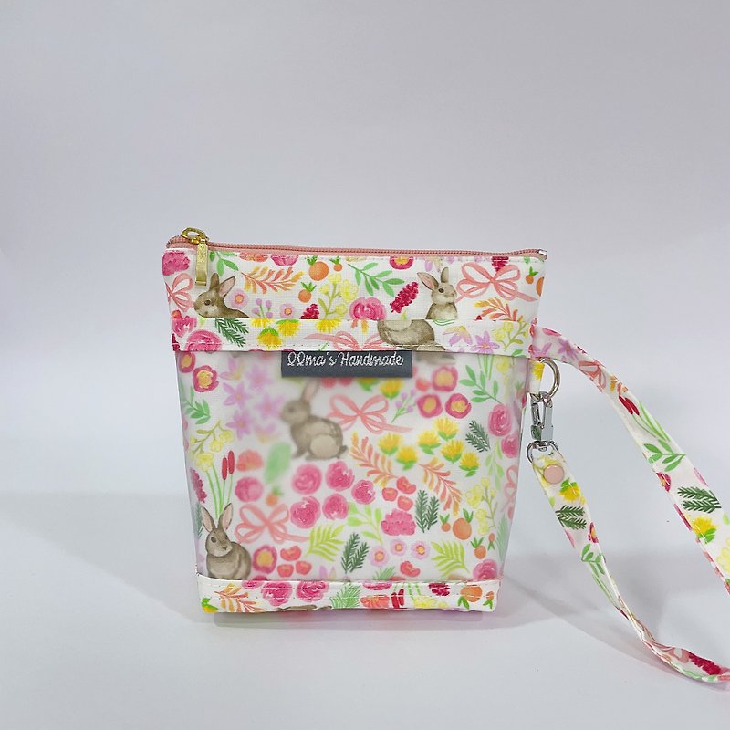 [Medicine Bag丨Cosmetic Bag丨Storage Bag丨Spare Medicine Bag] Little Rabbit Paradise - Toiletry Bags & Pouches - Waterproof Material Pink
