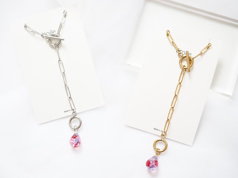 Swarovski 淚滴項鍊 SDN-20 - 項鍊 - 樹脂 紅色