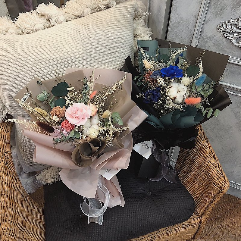【Meeting forever】Angel and Devil Series Preserved Rose Bouquet - Dried Flowers & Bouquets - Plants & Flowers 