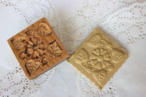 Rolling Pin Embossed Wooden stamp ,stamp for gingerbread cookies, springerle stamp