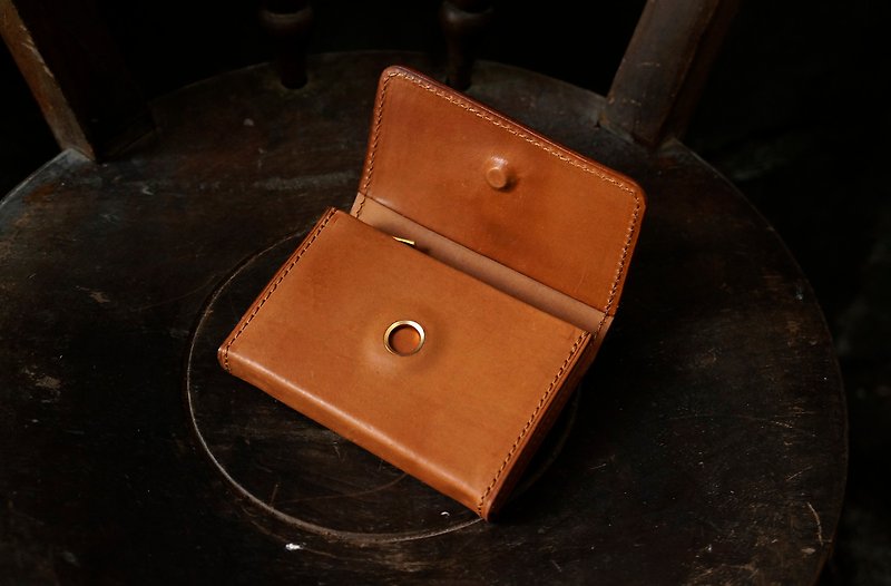 Small storage bag coin purse (customizable lettering) - หูฟัง - หนังแท้ 