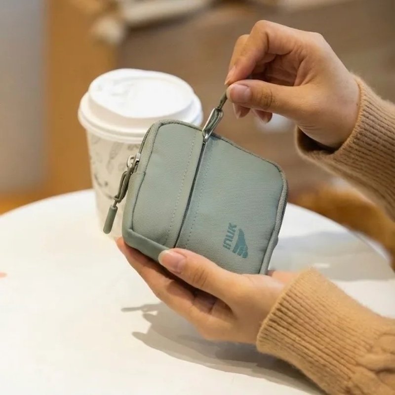 Fully Waterproof Pocket Coin Purse Water_Shed Coin Purse Longjing Green - กระเป๋าใส่เหรียญ - วัสดุอีโค สีเขียว