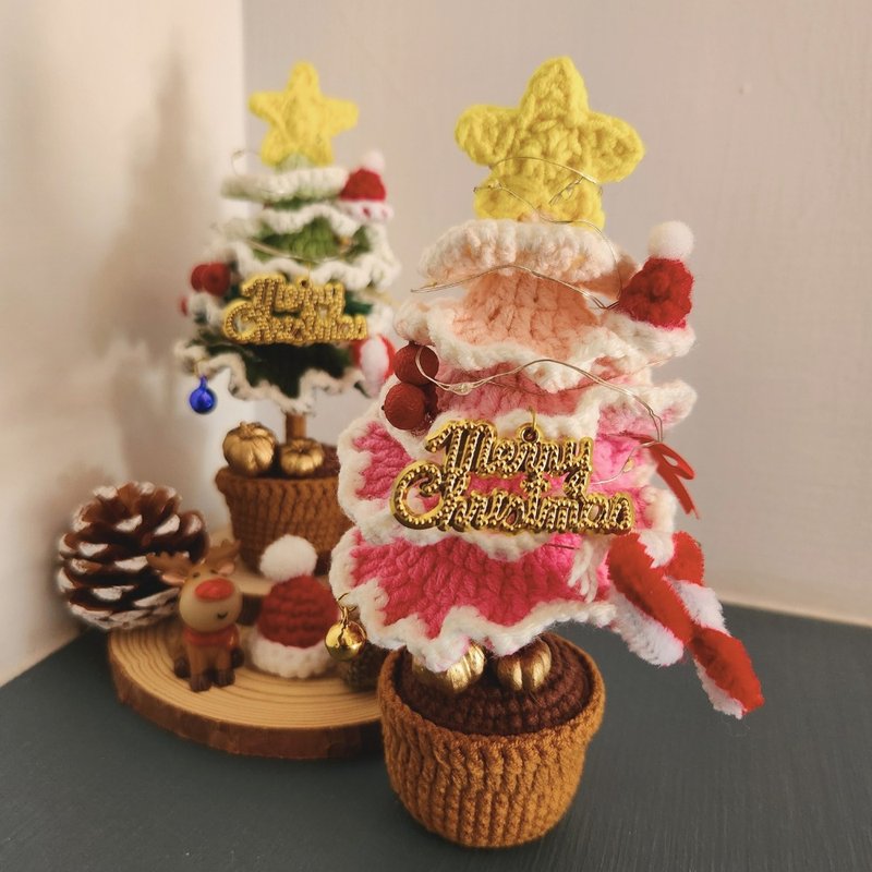 Hang your own decorative yarn Christmas tree DIY set Christmas gift exchange gift parent-child handmade - เย็บปัก/ถักทอ/ใยขนแกะ - ผ้าฝ้าย/ผ้าลินิน 