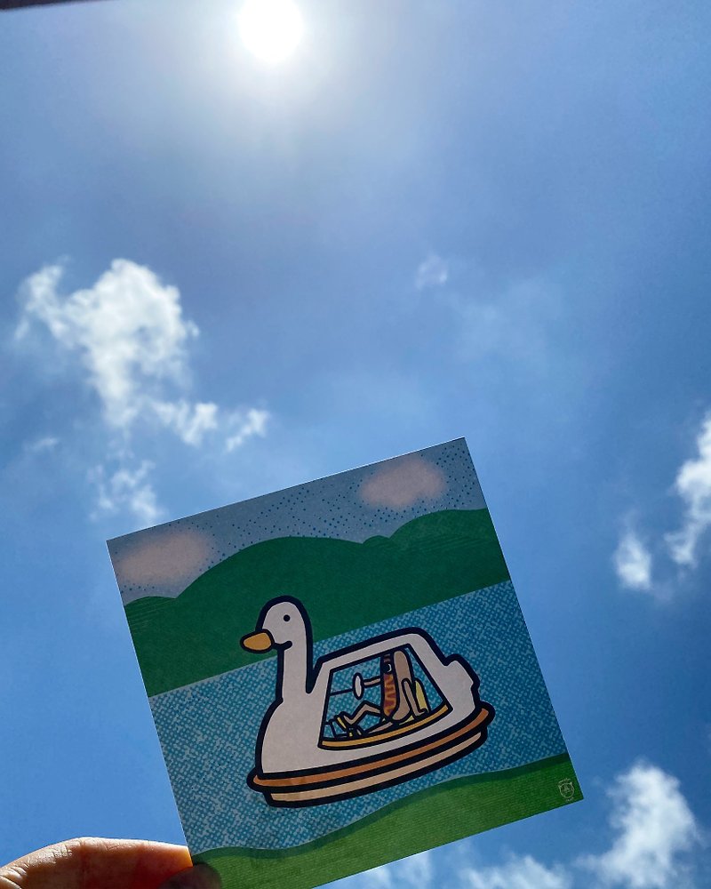 Hotdot Duck tour in holiday postcard - การ์ด/โปสการ์ด - กระดาษ หลากหลายสี