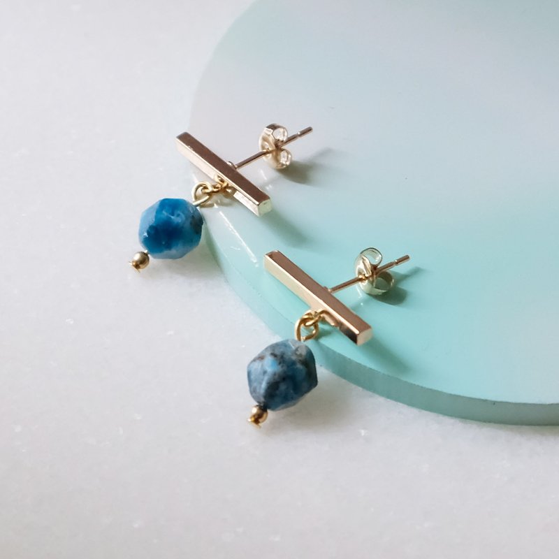 ALYSSA & JAMES Natural Stone Earrings - Earrings & Clip-ons - Jade Blue