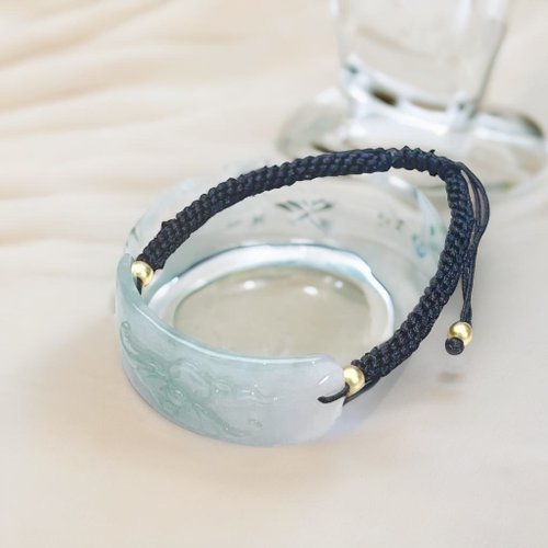 瓔珞珠寶盒 E.L.Jewelry Box 冰種翡翠福牌編織手鍊 | 天然緬甸A貨翡翠 | 送禮