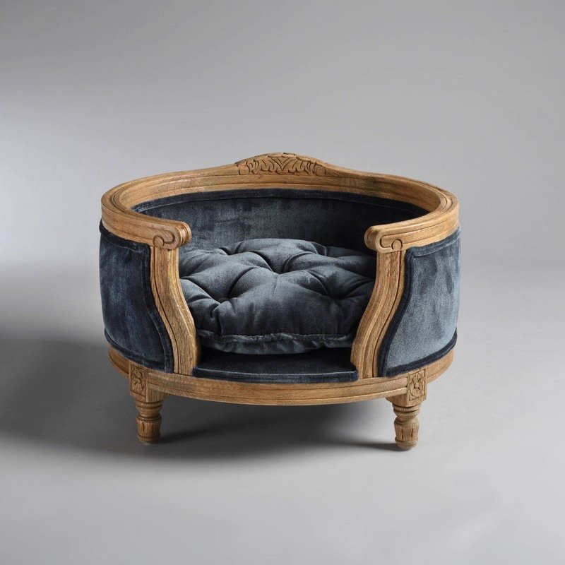 George | Royal Blue Velvet - Bedding & Cages - Wood 