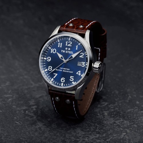 TW Steel Watches 下單即贈品牌籃球 VOLANTE系列 全鋼藍面大三針