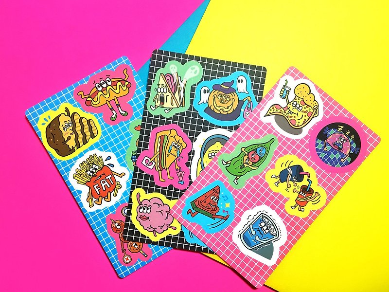 LINE Sticker Series--A set of 18/stickers - Stickers - Waterproof Material Multicolor