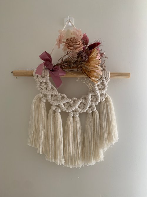 𝐚𝐧𝐧𝐢𝐞𝐞𝐢𝐧𝐧𝐚 |macrame studio Macrame 波希米亞 交叉 花紋 流蘇 編織 掛飾