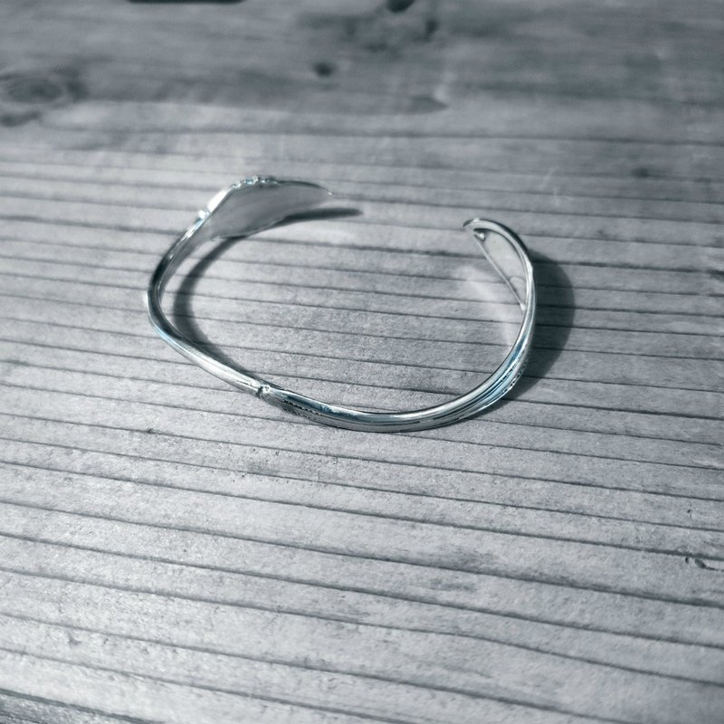 A two-way design that can be worn in two ways. A remake bangle from a Japanese antique Silver spoon_0864 Retro Vintage - Bracelets - Sterling Silver Silver