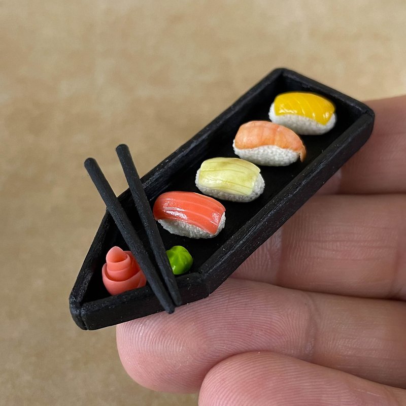 Miniature sushi for Dollhouse handmade from polymer clay