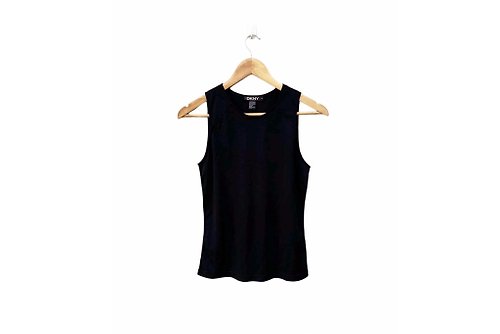 puremorningvintage Y2k DKNY plain black Sleeveless top, good cutting tank top, body con, camisole