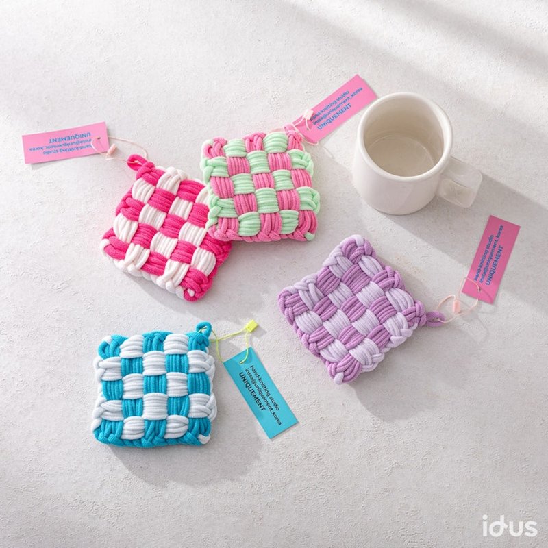 Fabric Chunky Coasters - ที่รองแก้ว - ผ้าฝ้าย/ผ้าลินิน หลากหลายสี