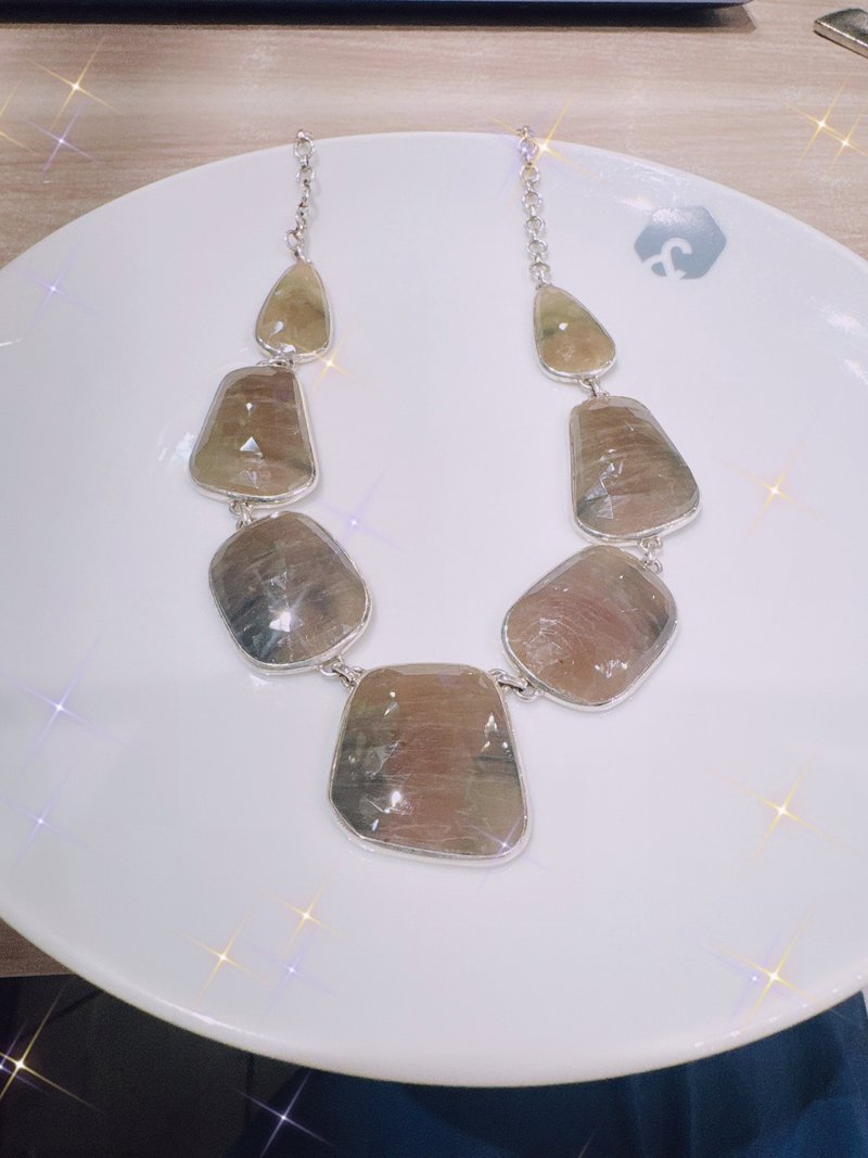Multi Safir 藍寶天王 - 項鍊 - 純銀 金色