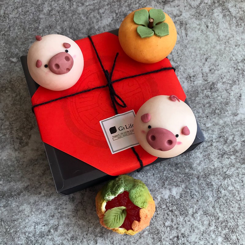 Fresh Fruit Hand Kneading-All Things Are Good ‧ Four Into Soap Gift Set - สบู่ - พืช/ดอกไม้ สีแดง