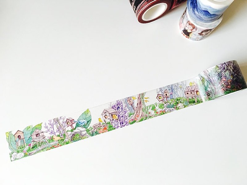 The third bomb original paper glue forest bird house paper tape - Washi Tape - Paper 