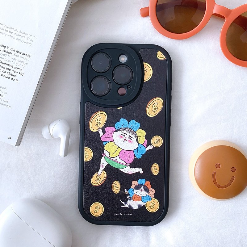 Huahua Laobo - iPhone 13-16 mobile phone case (full soft case) - เคส/ซองมือถือ - พลาสติก สีดำ