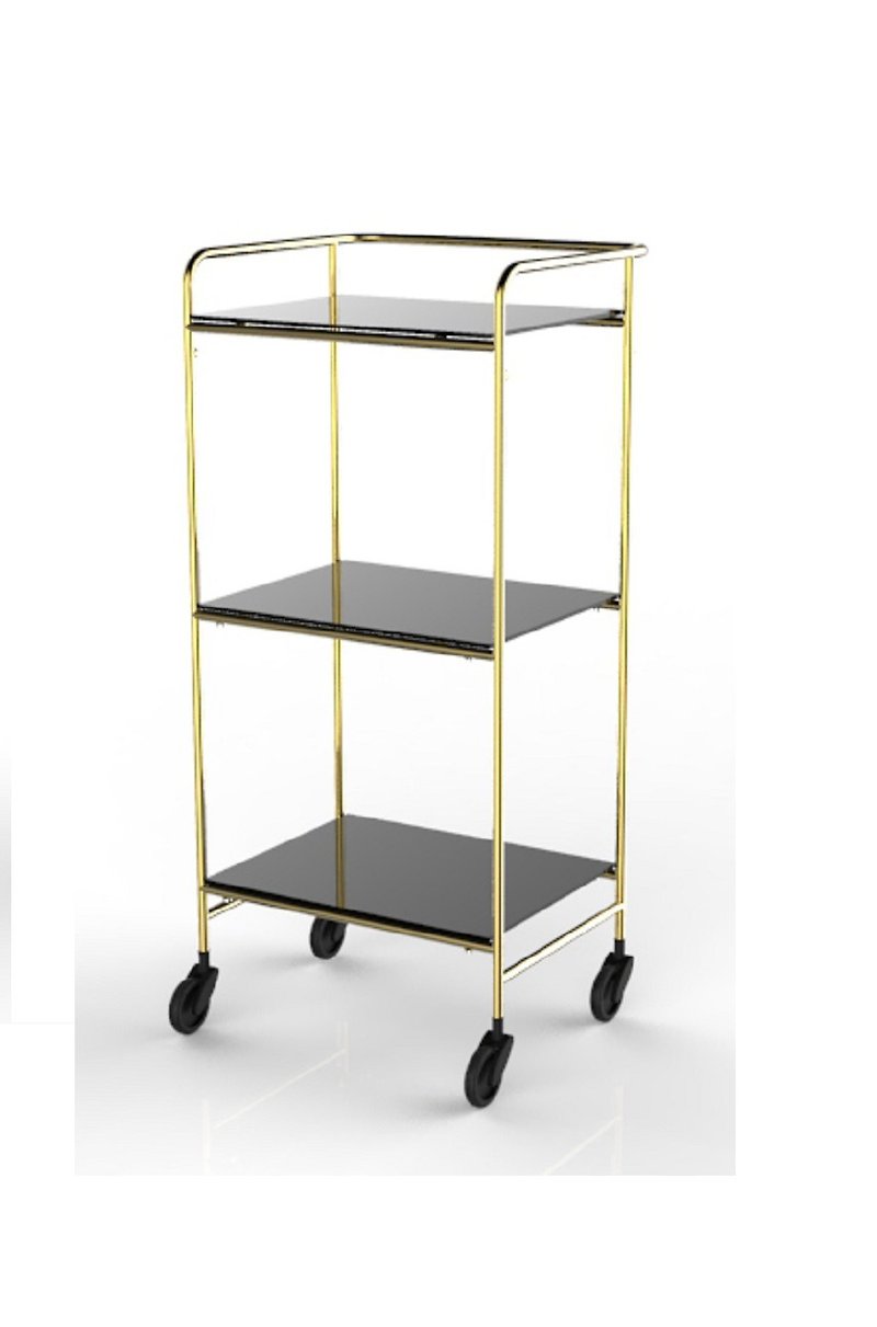 Three Tier Multipurpose Side Table/Cart - Other Furniture - Other Metals Gold