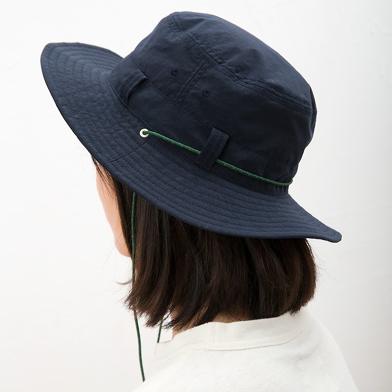 NTMY. MACLOWLY BOONIE HAT Outdoor sunscreen quick-drying fisherman hat - หมวก - ไนลอน สีน้ำเงิน