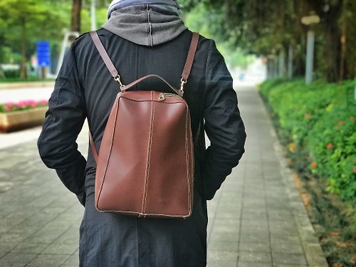 zemoneni TaneLa 多種背法 後背包 手拎包 側背包 斜背包 棕色香港設計