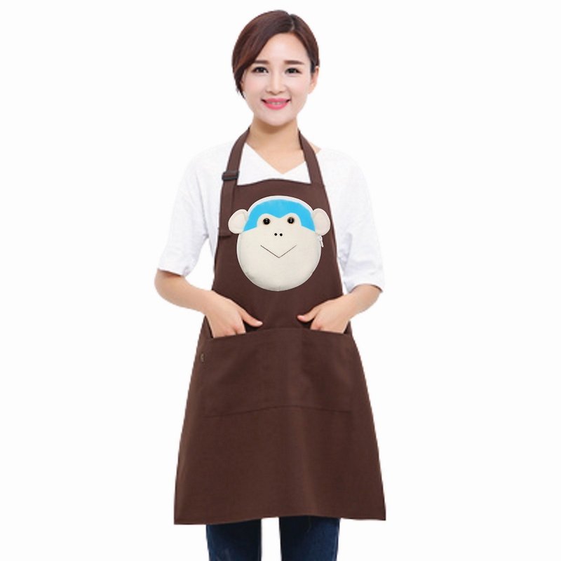 Apron Monkey Face-Off Apron - Aprons - Polyester Brown