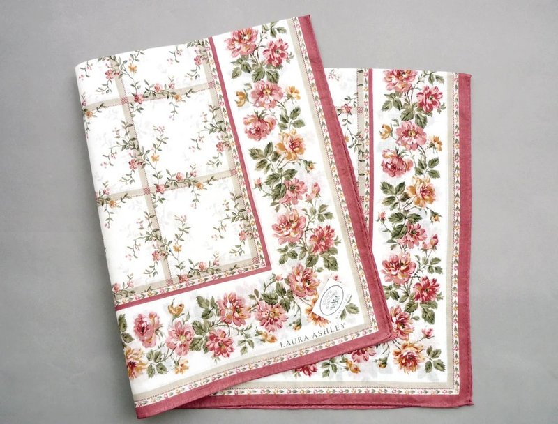 Laura Ashley Vintage Handkerchief Women 19.5 x 19 inches - 手帕 - 棉．麻 粉紅色