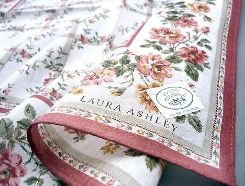 orangesodapanda Laura Ashley Vintage Handkerchief Women 19.5 x 19 inches