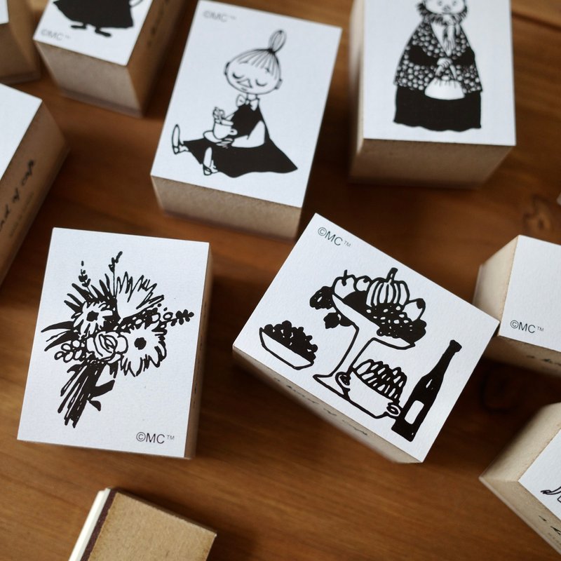 【Pinkoi x Moomin】a kind o café | Wood Stamp /L size - Stamps & Stamp Pads - Other Materials Brown