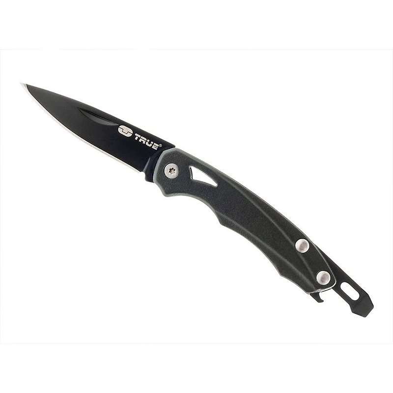[True Utility] Slip Knife, a British multifunctional hanging folding knife (elevator version) - ที่ห้อยกุญแจ - สแตนเลส สีดำ