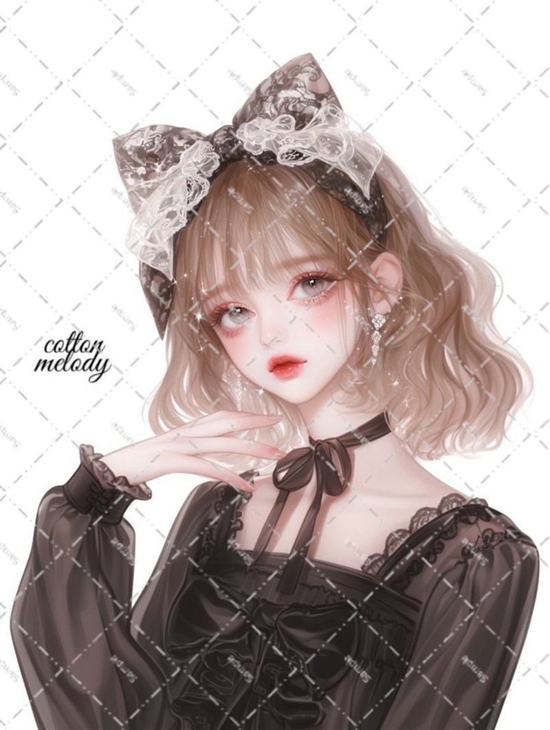 original sticker no.5753 人物ステッカー オリジナルステッカー 人物ステッカー 女の子ステッカー オリジナル人物ステッカー - 貼紙 - 紙 