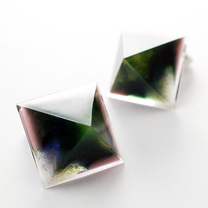 Pyramid earrings (disorderly) - Earrings & Clip-ons - Other Materials Multicolor