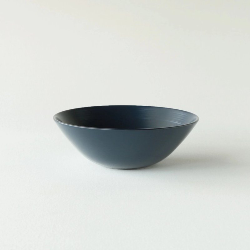 【Urushi Rin & Co】Japanese lacquer rice bowl flat bowl - ถ้วยชาม - วัสดุอื่นๆ สีน้ำเงิน