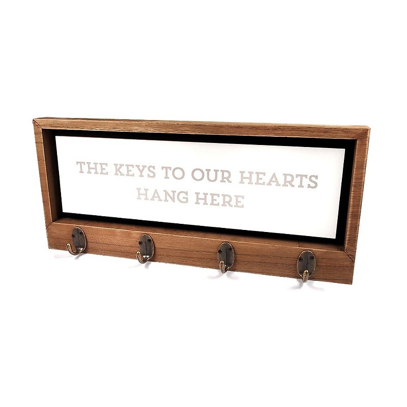 The key to the heart [Hallmark-text gift wooden ornaments] - Items for Display - Wood Brown