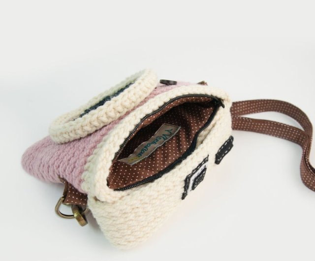 Crochet on sale camera bag