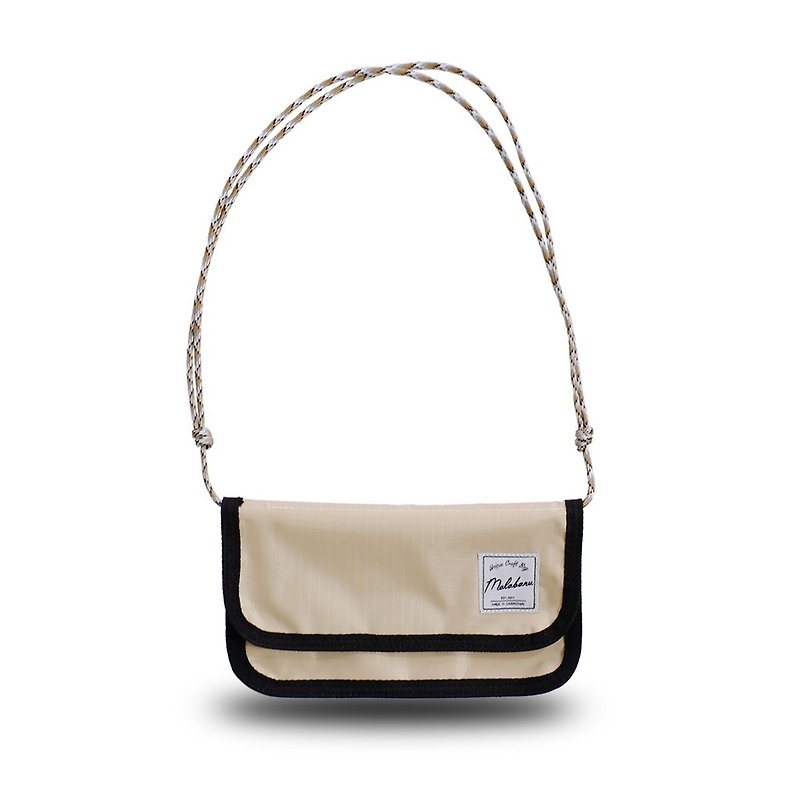 Petite cross body  bag / Creamblack - Clutch Bags - Nylon Multicolor
