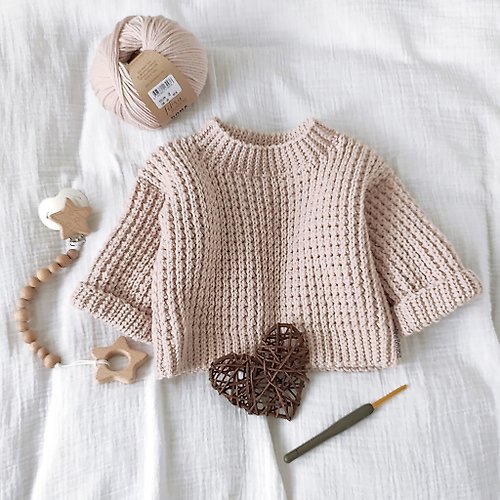 Cool Baby Loves Baby jumper crochet pattern, baby sweater Cloud