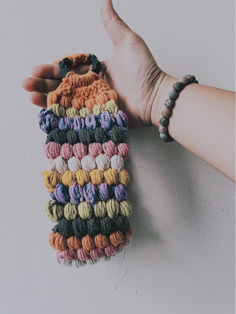 Autumn rainbow honeycomb elastic knitted headband - Hair Accessories - Cotton & Hemp Multicolor