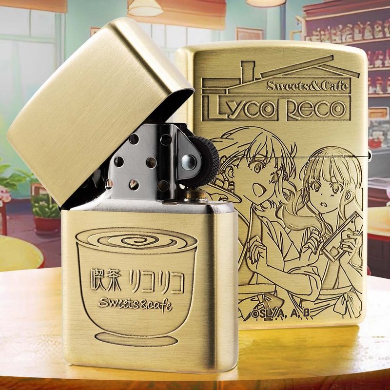 【ZIPPO官方旗艦店】莉可麗絲:Sweets Café 防風打火機 ZA-6-A22 - 其他 - 銅/黃銅 金色