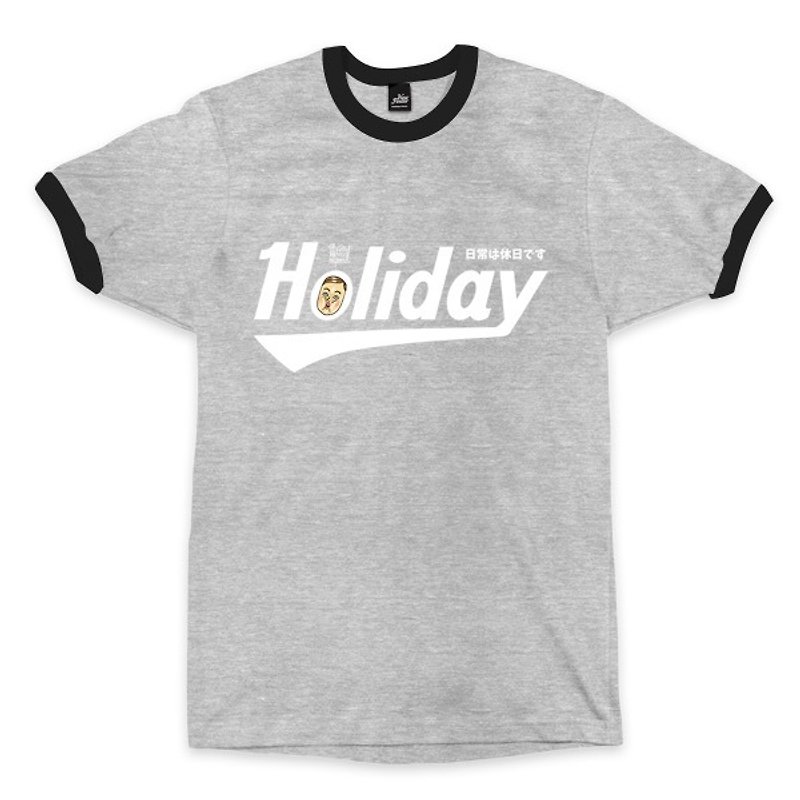 Holiday Signed by Mr. Paul-Piping Grey Black-Unisex T-shirt