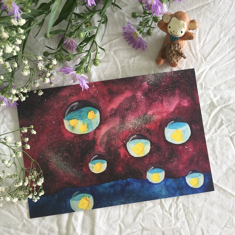 "Starry Night" series - "free" postcard - การ์ด/โปสการ์ด - กระดาษ 