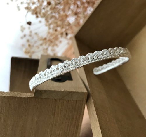 金＊夏琳 King & Sharlene 羅馬假期 純銀手鐲 手工蕾絲手鐲 手環 精緻細緻質感