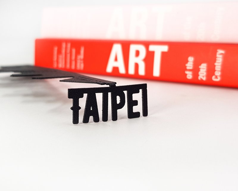Bookmark Taipei, Small Bookish Gift for Taipei Fans, Avid Readers, Taiwan Lovers - 書籤 - 其他金屬 黑色