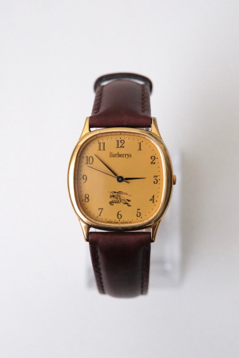 Burberrys 80s-90s中古錶/復古時鐘/時鐘/老錶/vintage watch/ - 男錶/中性錶 - 其他金屬 咖啡色