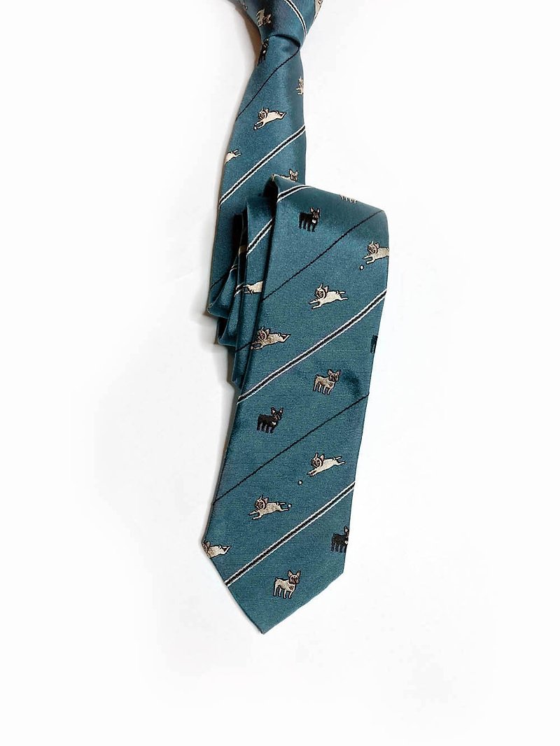 有法鬥的日子 領帶 Neckties - 領呔/呔夾 - 絲．絹 藍色