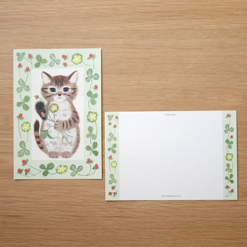 ねこページ ポストカード 絵本の中の猫 #21 子猫 - ショップ 4legs はがき
