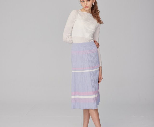 マルチカラーストライプ ロングスカート MIRROR MIRROR ON THE